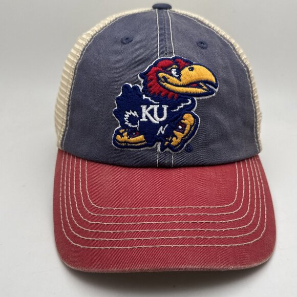 University of Kansas Jayhawks Trucker Hat Cap SnapBack Mesh Top Of The World - Picture 1 of 6